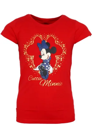 Disney Print-Shirt Minnie Maus Mädchen Kinder kurzarm T-Shirt 100% Baumwolle, Gr. 92 bis 128 - Verkäufer: WS-Trend