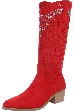 Ital-Design Damen Cowboyboots Western Sommerboots (88843670) Blockabsatz Stiefel in - Verkäufer: