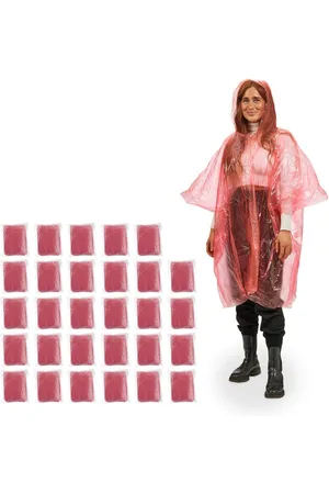 Relaxdays Regenponcho 30x Einweg Regenponcho (30-St) - Verkäufer: