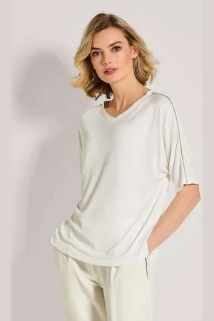 Madeleine Kurzarmshirt V-Shirt mit Strass-Akzenten - Verkäufer: Premio Fashion GmbH