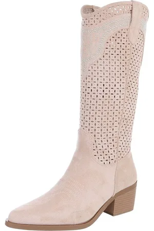 Ital-Design Damen Cowboyboots Western Sommerboots (88843689) Blockabsatz Stiefel in Beige - Verkäufer: