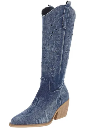 Ital-Design Damen Cowboyboots Western Sommerboots (88843826) Blockabsatz Stiefel in - Verkäufer: