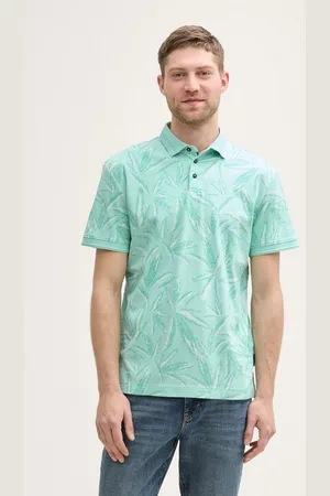 TOM TAILOR Poloshirt Piqué Poloshirt mit Palmen-Print - Verkäufer: