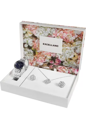 Excellanc Schmuckset 1800238 Geschenkset mit Uhr, Halskette & Ohrringen (Einzeln, inkl. Schmuckbox) - Verkäufer: Shaghafi GmbH