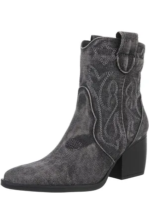 Ital-Design Damen Cowboyboots Western Westernstiefelette (88843784) Blockabsatz Stiefeletten in Schwarz - Verkäufer: