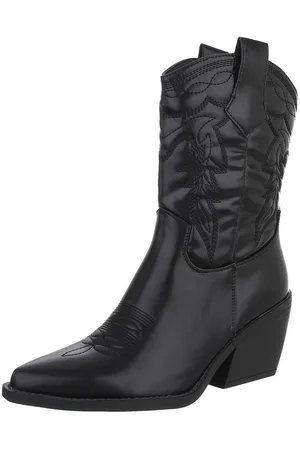 Ital-Design Damen Cowboyboots Western Westernstiefelette (88843746) Blockabsatz Stiefeletten in - Verkäufer: