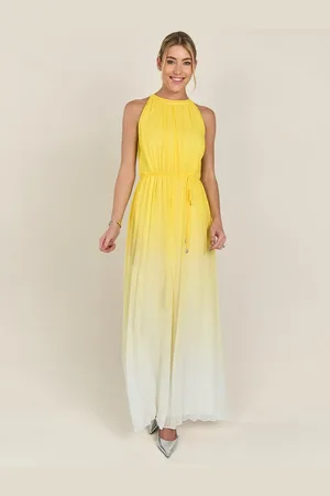 Apart Jumpsuit mit Farbverlauf aus leicht körnigem, plissierten Chiffon - Verkäufer: