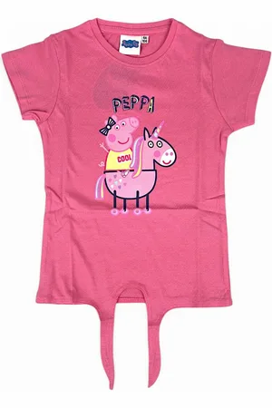 Peppa Pig T-Shirt Peppa Wutz & Einhorn Kurzarmshirt mit Knoten aus Baumwolle Gr. 92 - 116 cm - Verkäufer: Starkids Licensed Brands and more
