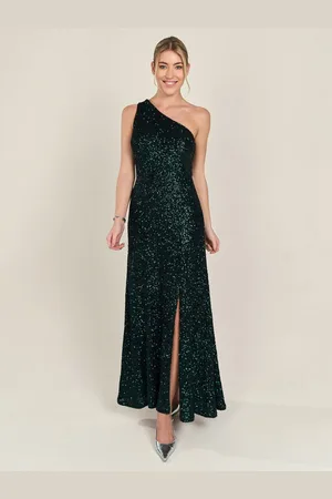 Apart Abendkleid mit unterschiedlich großen Pailletten bestickt - Verkäufer: