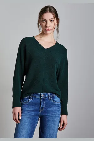 Street one Langarmshirt mit V-Ausschnitt