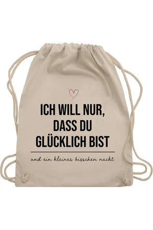 Shirtracer Turnbeutel Ich will nur dass du glücklich bist und ein kleines bisschen nackt I P, Pärchen - Verkäufer: