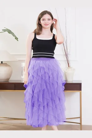 DEBAIJIA Meshrock Damen eleganter langer Rock hoch taillierter rock - Verkäufer: Paciea UG