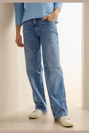 CECIL Weite Jeans Style Neele mit Schmucksteinen