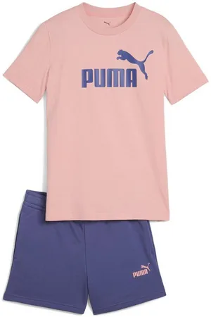 PUMA Jogginganzug Essentials No.1 Logo T-Shirt und Shorts Set Mädchen