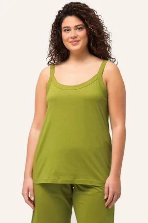 Ulla Popken Longtop Spaghettitop Rundhals Modalmix ärmellos - Verkäufer: Popken Fashion Group