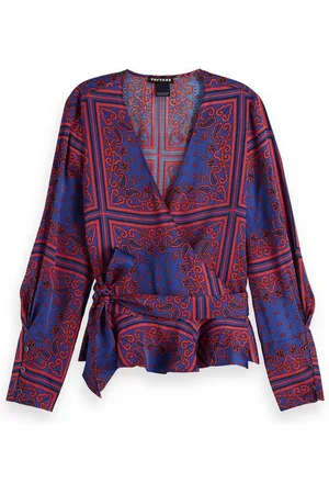 Scotch&Soda Blusenshirt Damen Wickelbluse Wrap Shirt 153769 - Verkäufer: CORTEXPOWER