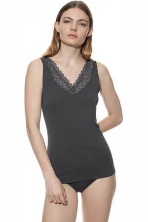 Mey Tanktop Top Serie Ami 45509 Thunder Grey (1 Stück, 1-tlg., 1 Stück) weich fallend - Verkäufer: Mein Style