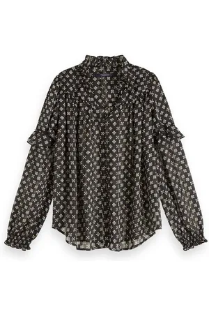 Scotch&Soda Blusenshirt Damen Bluse Sheer Ruffle Top 153762 - Verkäufer: CORTEXPOWER