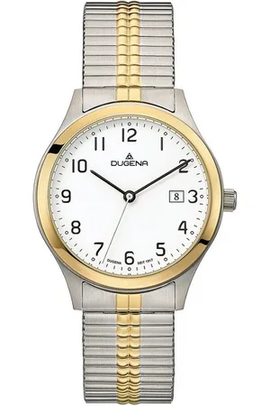 DUGENA Quarzuhr Herren-Armbanduhr Bari, Quarz, Edelstahlgehäuse, Mineralglas, 5 bar - Verkäufer: Selva Technik GmbH