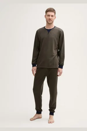 TOM TAILOR Pyjama Pyjama-Set mit Logo-Print und Kordelzug - Verkäufer: