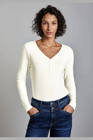 Street one Langarmshirt mit V-Ausschnitt