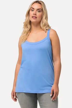 Ulla Popken Longtop Spaghettitop Rundhals Modalmix ärmellos - Verkäufer: Popken Fashion Group