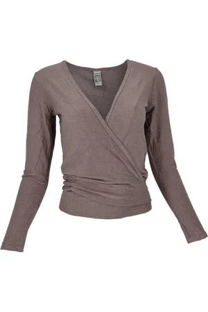 GURU-SHOP Longsleeve Wickelshirt, Pullover, Wickeljacke, Yogashirt -.. alternative Bekleidung - Verkäufer: