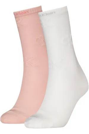 Calvin Klein Socken CKJ WOMEN SOCK 2P AO TERRY LOGO ECOMM (2-Paar) mit dezenter Allover-Stickerei