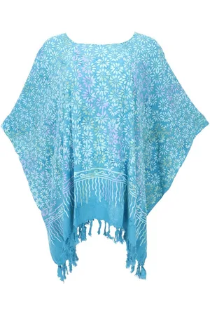 GURU-SHOP Longbluse Poncho, Tunika, Strandkleid, Batik Kaftan,.. alternative Bekleidung - Verkäufer: