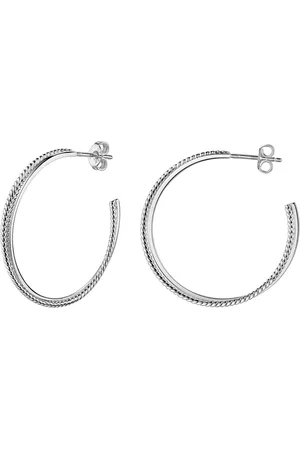 Firetti Paar Creolen Schmuck Geschenk Silber 925 Ohrschmuck Ohrringe verschlungene Optik, Made in Germany