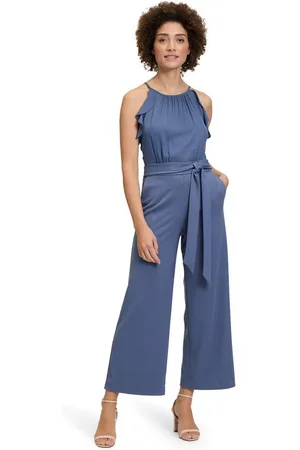 Vera Mont Overall Jumpsuit mit Volant (1-tlg) Bindeband