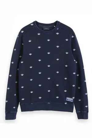 Scotch&Soda Fleecepullover Herren Sweatshirt Crewneck Allover Print 153574 - Verkäufer: CORTEXPOWER