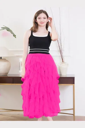 DEBAIJIA Meshrock Damen eleganter langer Rock hoch taillierter rock - Verkäufer: Paciea UG