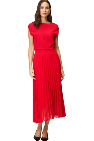 Zero Maxikleid Maxikleid 2 in 1 Optik Falten