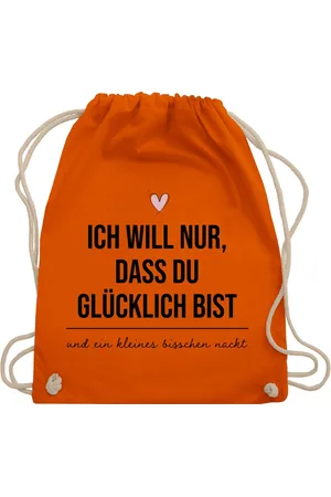 Shirtracer Turnbeutel Ich will nur dass du glücklich bist und ein kleines bisschen nackt I P, Pärchen - Verkäufer: