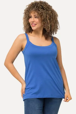 Ulla Popken Longtop Spaghettitop Rundhals Modalmix ärmellos - Verkäufer: Popken Fashion Group