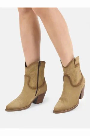 Felmini Stiefelette Veloursleder Cowboy Stiefelette - Verkäufer: S4S Commerce