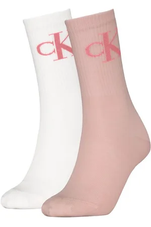 Calvin Klein Socken CKJ WOMEN SOCK 2P MONOGRAM (2-Paar, 2 Paar) mit Logostickerei