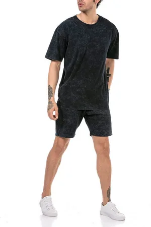 Redbridge Jogginganzug Red Bridge Herren Set T-Shirt und Kurze Hose Clouds (2-tlg), Dezenter Knittereffekt - Verkäufer: ChillDeal