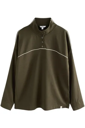 Next Sweater Sweatshirt mit Druckknopf und Randstreifen (1-tlg) - Verkäufer: Germany GmbH