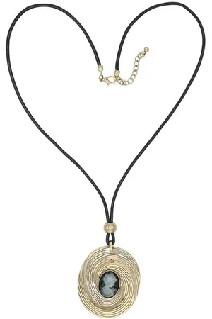 Alessandro Lange Kette Gemme Eleganze, mit großem Metallanhänger und Gemme