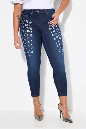 Miamoda Regular-fit-Jeans Skinny-Jeans Slim Fit silberner Leo 5-Pocket - Verkäufer: Popken Fashion Group