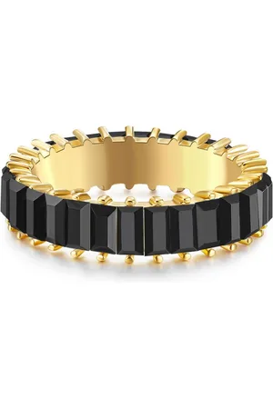 Yokoamii Fingerring Y102 (1-tlg), Ring gelbgold Kristall schwarz