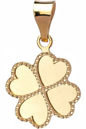 Bella Carina Kettenanhänger Anhänger Kleeblatt aus 585 Gold 14 Karat 11 mm, 585 Gold - Verkäufer: