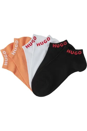 HUGO BOSS Socken 3P AS UNI CC W (Packung, 3-Paar, 3er) mit kontrastfarbenen Logoschriftzug