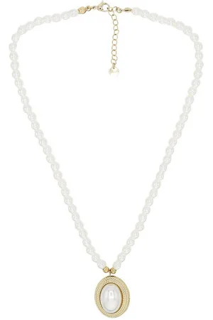 Alessandro Kette mit Anhänger Timeless Pearl, Ovaler Anhänger im Vintage-Stil