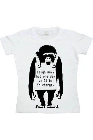Banksy T-Shirt Laugh Now Girly T-Shirt - Verkäufer: 247Group GmbH