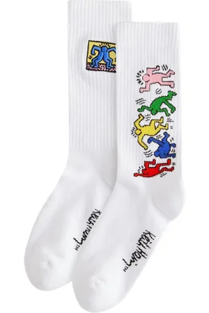 Next Basicsocken Keth Haring Socken mit Stickerei, 2er-Pack (2-Paar) - Verkäufer: Germany GmbH