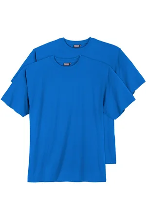 Adamo Rundhalsshirt 2er-Pack Basic T-Shirt Übergröße royalblau - Verkäufer: bigtex