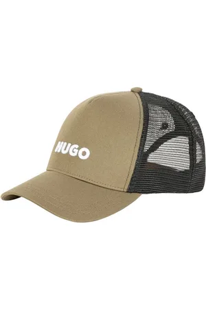 HUGO BOSS Fitted Cap Marsel-Trucker aus Twill & Mesh mit 3D Logostickerei, unisex